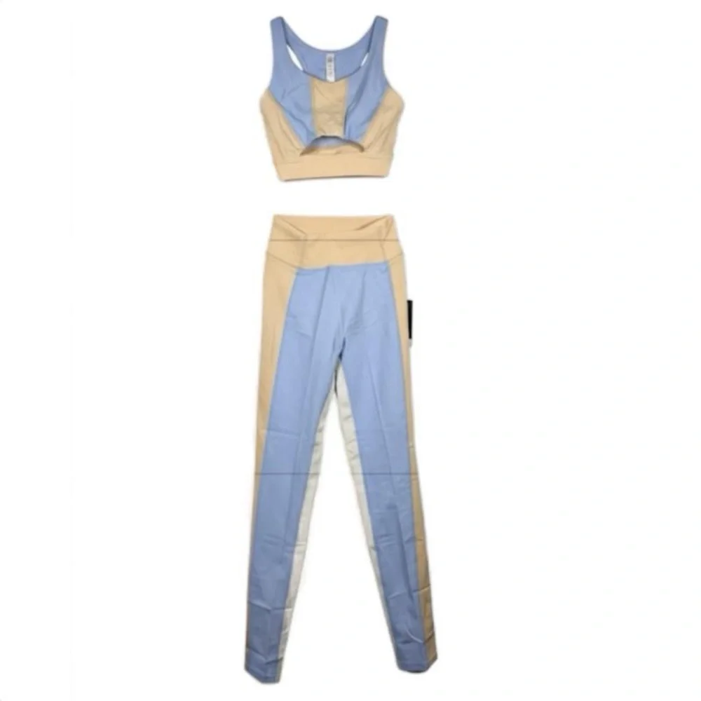 Lumi Collective Color Block Activewear Set Sports Bra Leggings youth child NWT